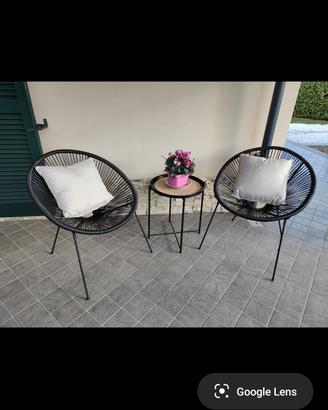 Poltrone da esterno Copacabana nere