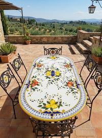 TAVOLO IN PIETRA LAVICA MIS. 200X100 CM. IN ITALIA