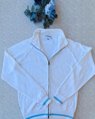 Felpa BLAUER U.S.A-Bianca-TG M-100% autentica