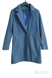 Capotto donna blu Extasy tgM in lana con bottone s