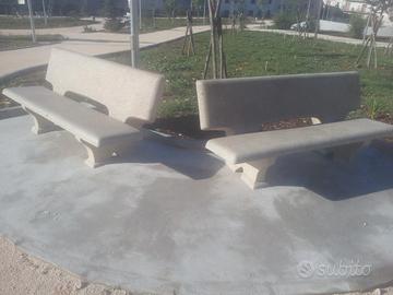 panchine in cemento 