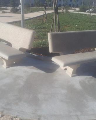 panchine in cemento 