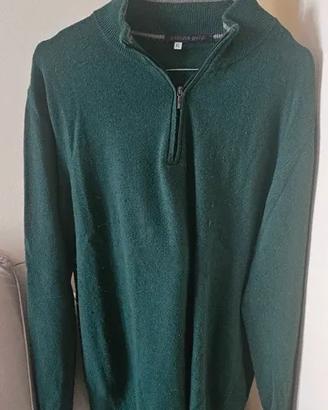 Maglione Patrizia Guidi Verde con Zip Alta