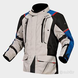 Giubbotto Moto Uomo LS2 NARVIK Grigio Blu Rosso Ne