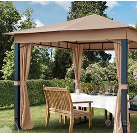 gazebo giardino con struttura ferro