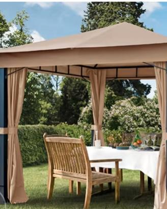 gazebo giardino con struttura ferro