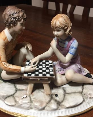 N.2 statuine ceramica Capodimonte Sandro Maggioni