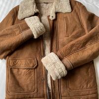 Giubbotto Uomo marrone in vero montone Shearling