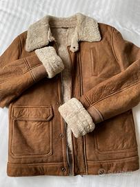 Giubbotto Uomo marrone in vero montone Shearling