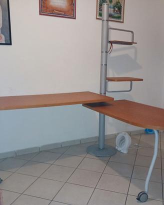 Scrivania + scrivania estraibile