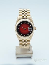 Rolex Datejust 16018 Factory Red Degradee Diamond