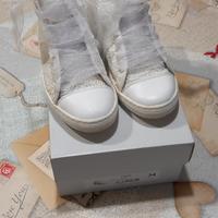 Scarpe bianche bambina da cerimonia n.34