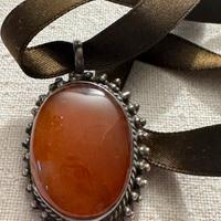 Ciondolo vintage in argento 925 con pietra