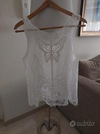 canotta in pizzo donna 