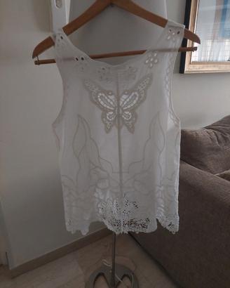 canotta in pizzo donna 