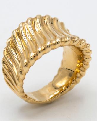 ANELLO FASCIA  “NOVELLO” ORO 18KT D.75