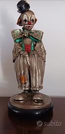 Statuetta clown in argento