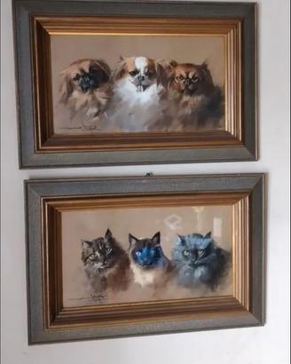 Dipinti cani  e gatti Marino Lenci