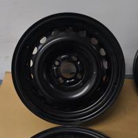 4 cerchi in ferro con 4 fori r16