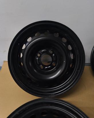 4 cerchi in ferro con 4 fori r16