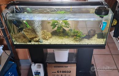 acquario circa 120 litri tenuto bene+mobileomaggio
