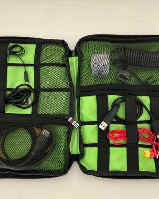 Borsa organizer per accessori da viaggio + cavi