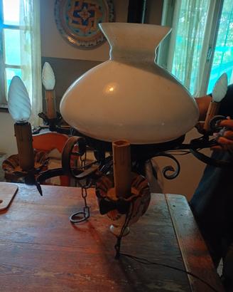 Coppia di Lampadari Ceramica di Bassano 