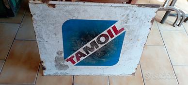 tabella in latta pubblicità tamoil