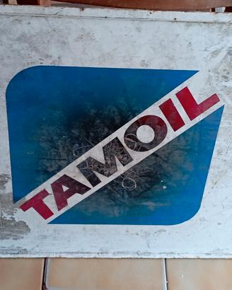 tabella in latta pubblicità tamoil