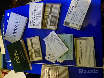 Istruzioni originali orologi vari