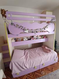 Cameretta salvaspazio con letto  estraibile 
