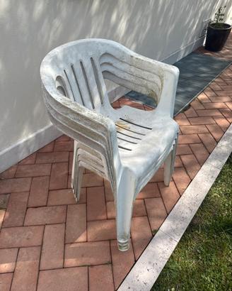 Sedie in plastica da giardino