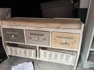 Panca arredo bagno shabby