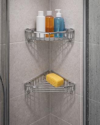 Mensole angolari doccia in acciaio inox