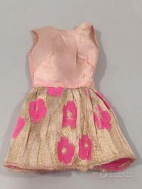 BARBIE MATTEL ABITO 3404 GLOWIN’ OUT ORO ROSA '70