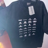 Balenciaga logo tee black white