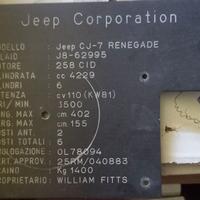 Targhetta jeep