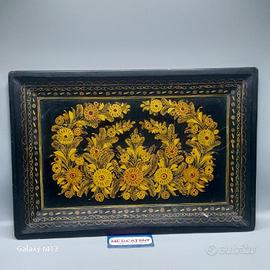 VASSOIO LEGNO LACCATO RUSSO CM 46 X 31