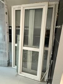 Porta finestra e porta singola in PVC fuori misura