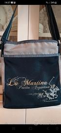 Borsa a tracolla nera/beige La Martina