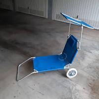 lettino da spiaggia con ruote