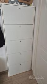 2 scarpiere colore bianco 5 vani