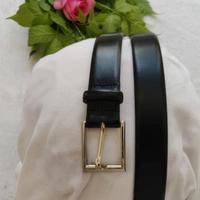 Cintura uomo in  pelle nera mis  100 per tg 46/48