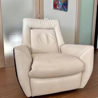 Poltrona pelle recliner Divani&Divani by Natuzzi