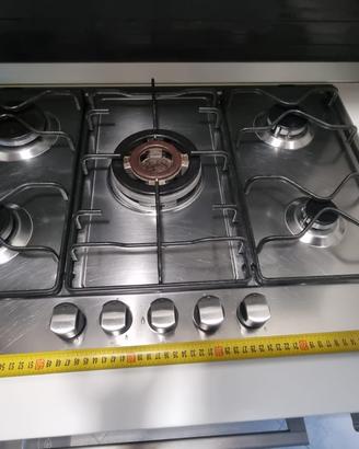 Piano cottura 5 fuochi acciaio Whirpool