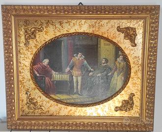 Dipinto ad olio in stile Barocco con autentica 
