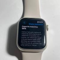 Apple watch serie 7 41mm bianco batteria 98%