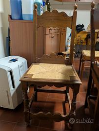 Sedie in legno impagliate