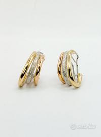 Orecchini oro 18 kt gr. 8