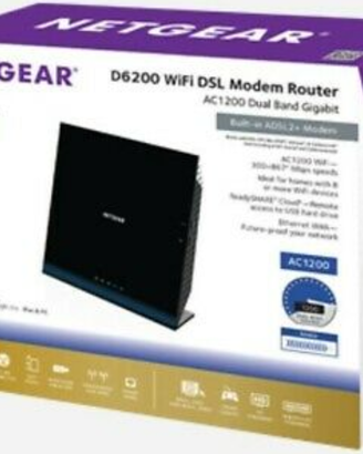 NETGEAR D6200 AC1200 WiFi DSL Modem Router